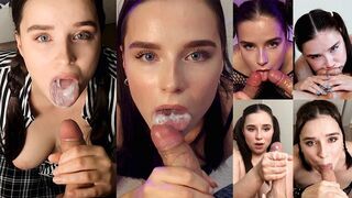 A compilation of the juiciest blowjobs and cumshots to make your day unforgettable