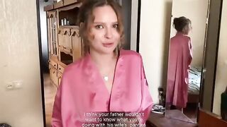Stepmom catches me jerking off her panties and squirts on my face in a steamy POV scene