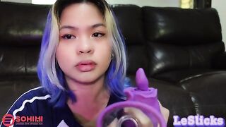 Playful Filipino girl masturbating with her Sohimi Rose vibrator