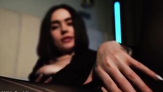 A sexy girl with big boobs gets oiled up and fucks hard