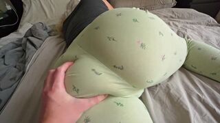 Sensual sex with a thick ass girl when her panties are to the side