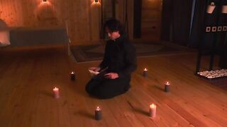 The priest exorcised the devil from the beautiful woman in a steamy roleplay scene