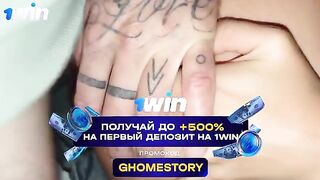 The ANAL Game. Halloween. A hot tattoed girl is spanked and fucked hard