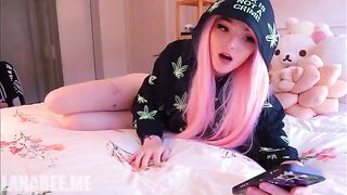Pervert guy found his step mom's porn and stuffed her panties