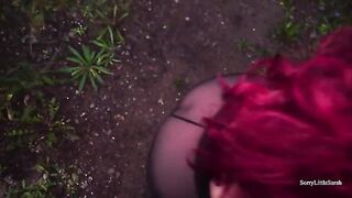 Babe from the forest got a creampie in her ass