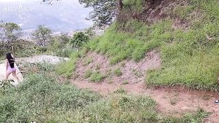 Fitness Latina MILF caught on camera with her stunning curves while running