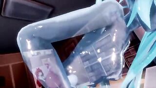 A Squishy Slime Miku Service (Hentai MMD)