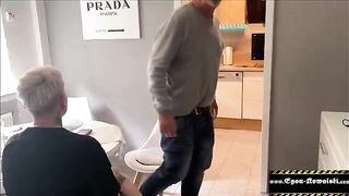 The man fucked a young German amateur right at his home