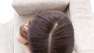 Unrivaled close-up handjob and blowjob from the gorgeous Asian chick
