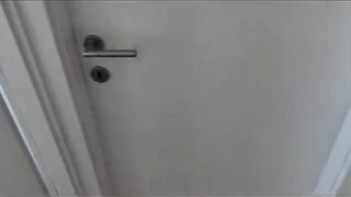 The neighbor wanted sex, and the guy finished in her pussy without a condom