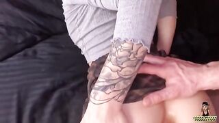 The guy teased and stuffed the ass of a little sexy beauty
