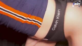 A stepsister fucks her brother, pretending to be a naughty girl