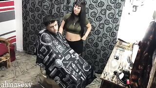 Hot Argentine chick gets fucked in the barbershop in this steamy video