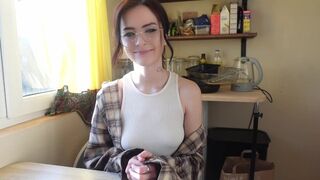 A nerdy girl showed her real face in anal sex