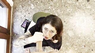 A gamer girl, inspired by Emma Fiore, gets naked and starts to play with her mouth