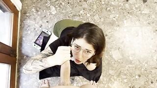 A gamer girl, inspired by Emma Fiore, gets naked and starts to play with her mouth
