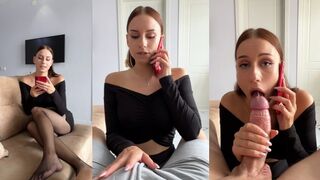 My boyfriend ordered me to cheat and fuck hard in the throat