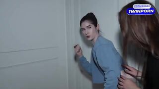 The curious stepsisters are spying on their step-parents’ intimate moments