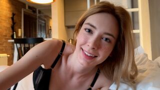 A small cute girl has a great morning sex with her boyfriend - Loly Nebel