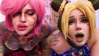 Purple Bitch and JoJo in hot anal threesome