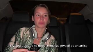 A talented Russian artist makes her porn debut, showcasing a blowjob as art