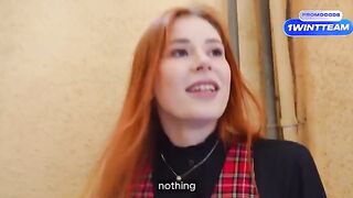 A busty girl kissed a YouTuber in the vestibule and then had sex at his place