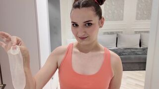 My stepsister fucked by her BF without condom, cum on her face