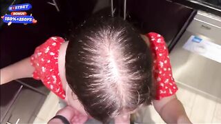 The guy checked the strength of sperm after sex with a hot MILF