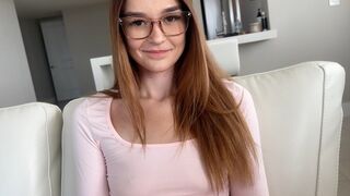 A guy is teaching his 18-year-old step sister about sex in a taboo roleplay
