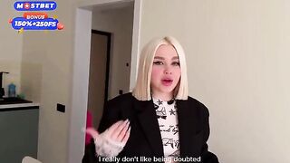 The disgruntled neighbor got fucked hard by the blonde babe