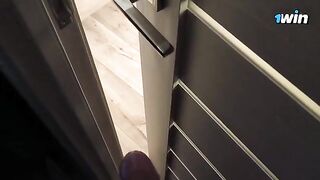 I was spying for my stepsister, she found me and sucked my dick - HD