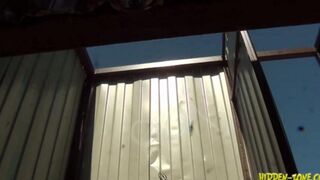 A girl was shot by a hidden camera in a beach cabin