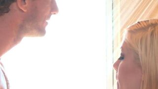 A young couple has sex right in the shower at their home