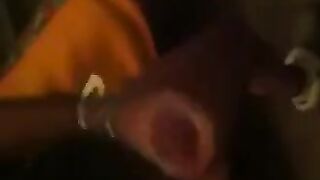 The guy masturbates in front of the mirror and it feels great