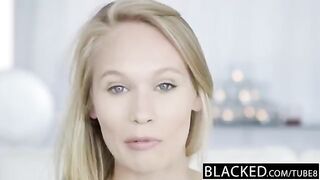 Nigerian guy fucked young blonde baby on the couch