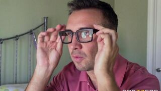 Tore off red underwear and fucked a girl on the bed
