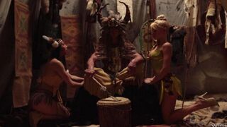 Red-skinned babes fucked in a fairy tale style with big tits
