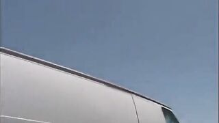 The cute girl got into the car, the guys fucked her there