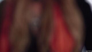Three flaps fucked a sexy blonde in stockings hard