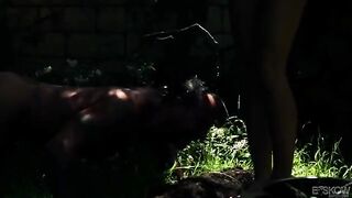 Blonde beauty gets fucked by a stranger in the garden. She loves it!