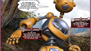 Robots fucking in a comic book style, damn hot!