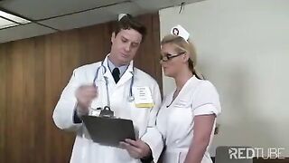 The doctor fucks the cute nurse in her uniform, a steamy encounter