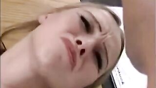 Girl was penetrated by a hand with a member at the same time