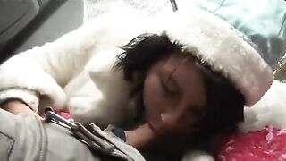 Two drunk Santa Clauses fucked a Snow Maiden hard