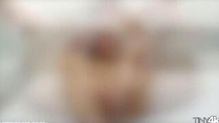 A fat man with a big dick fucks a girl wearing braces