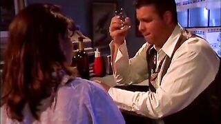 The sexy girl forced the guy to lick her sweet pussy, a humiliating act for him