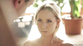 A cute blonde, Kiara Lord, satisfies her husband on horseback in a passionate encounter
