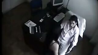 Spy camera in a massage room. Don't peek! It's forbidden!