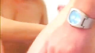 The blonde Russian beauty gets her throat full of cock in this hot video