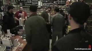 The baby was roughly fucked in the shop